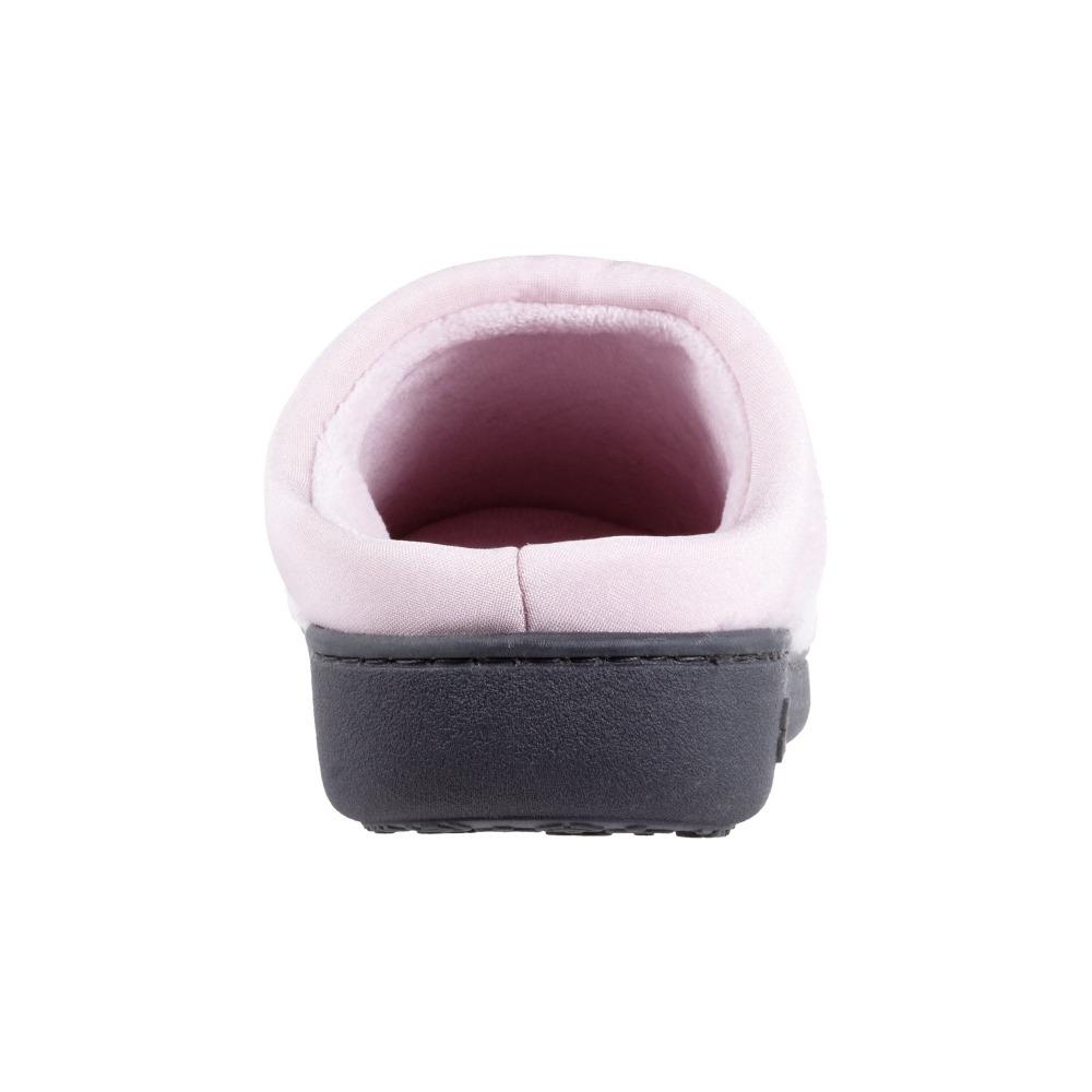 Signature Women's Matte Satin Hoodback Slippers in Petal Pink Back Heel