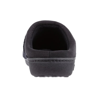 Signature Women's Matte Satin Hoodback Slippers in Black Back Heel