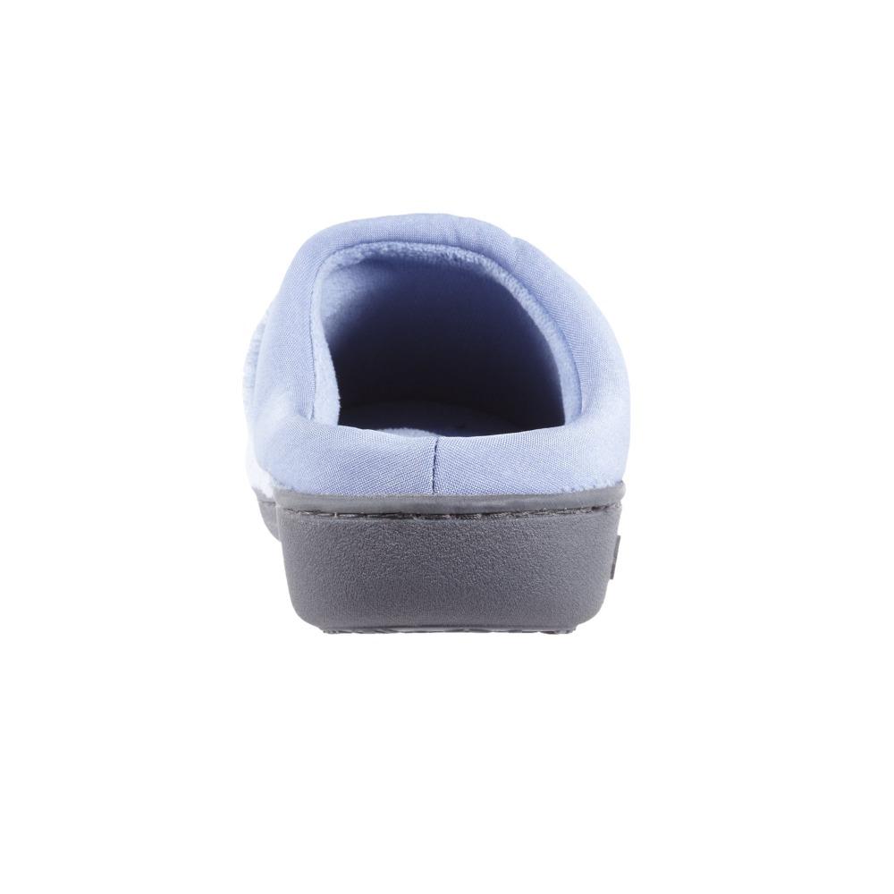 Signature Women's Matte Satin Hoodback Slippers in Blue Moon Back Heel