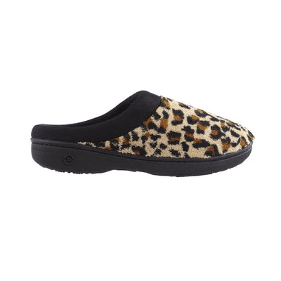Signature Women's Matte Satin Hoodback Slippers in Cheetah Profile