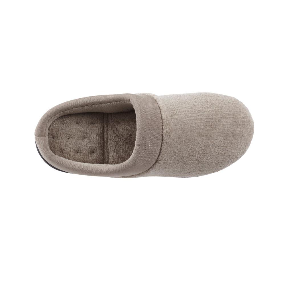 Signature Women's Matte Satin Hoodback Slippers in Stone Inside Top View