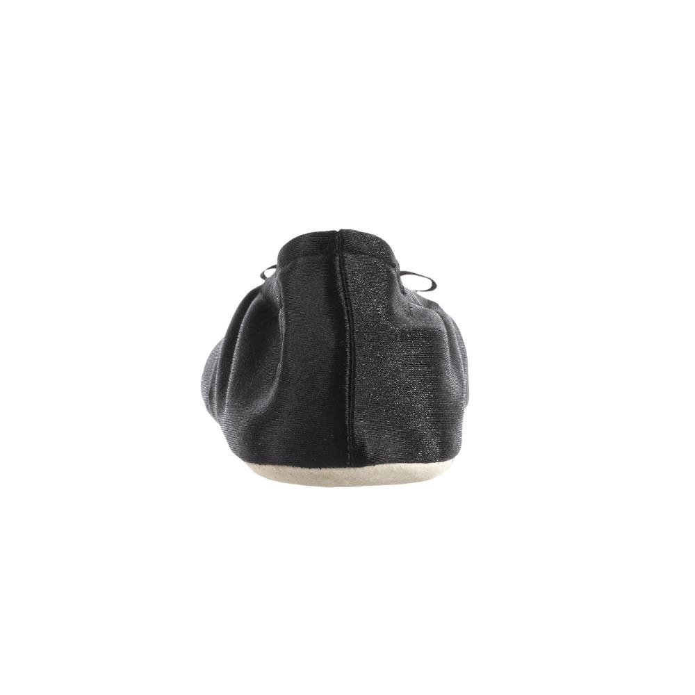 Signature Satin Ballerina Slippers with Suede Sole White 4