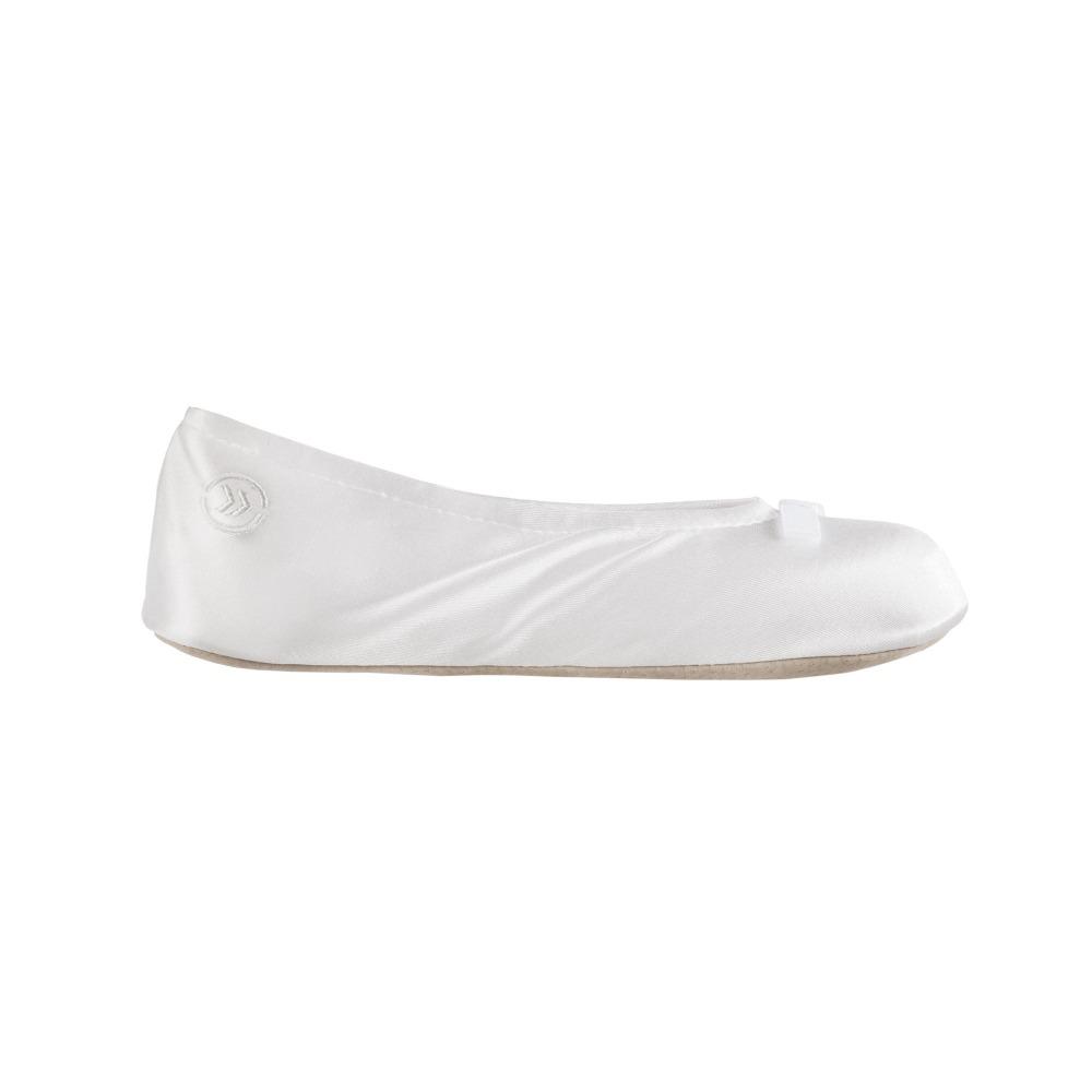 Signature Satin Ballerina Slippers with Suede Sole Black 17