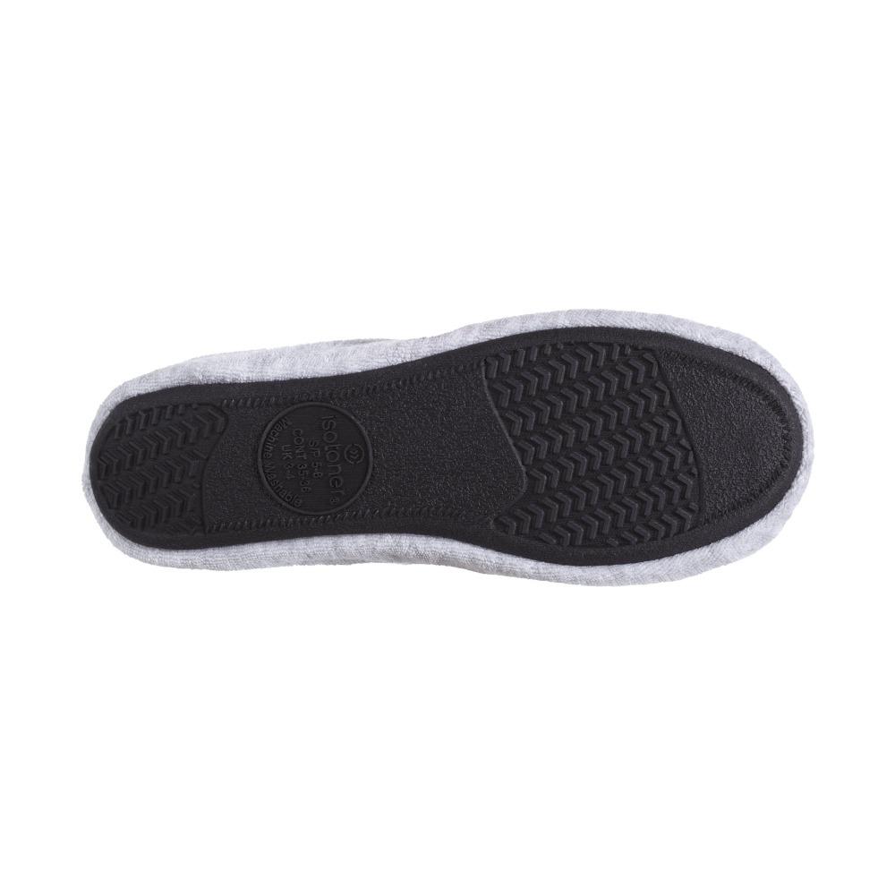 Signature Women's Terry Ballerina Slippers in Heather Bottom Sole View
