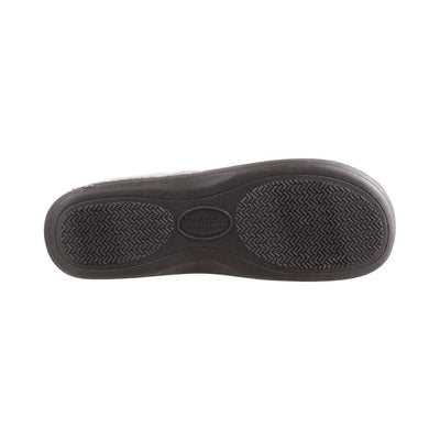 Signature Men's Microterry Slip On Slippers Charcoal Bottom Sole Tread