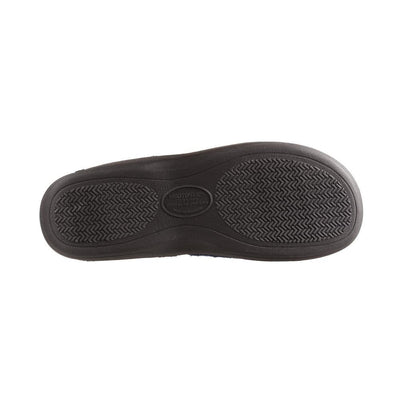 Signature Men's Microterry Slip On Slippers Navy Bottom Sole Tread