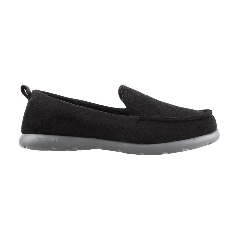 Isotoner with Everywear™ Men’s Microterry Moccasin in Black Profile