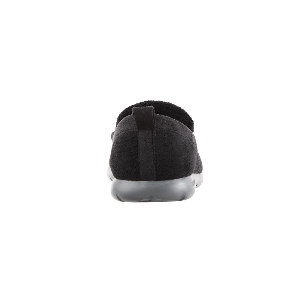 Isotoner with Everywear™ Men’s Microterry Moccasin in Black Back Heel