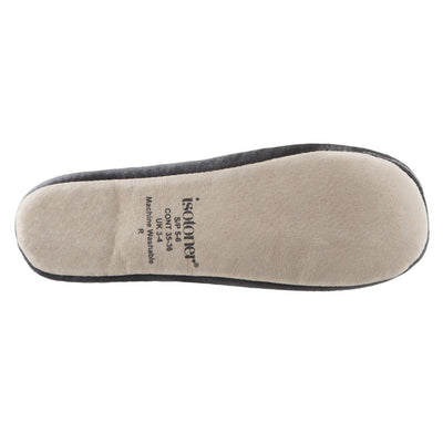 Women's Satin Ballerina Slippers with Satin Bow in Mineral Bottom Sole#color_black