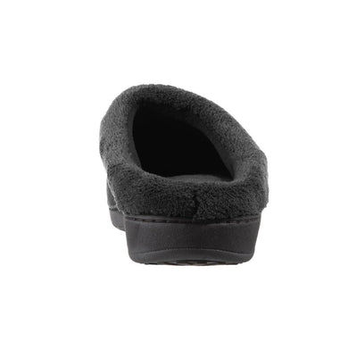 Women's Microterry Jenna Hoodback Slippers in Black Back Heel