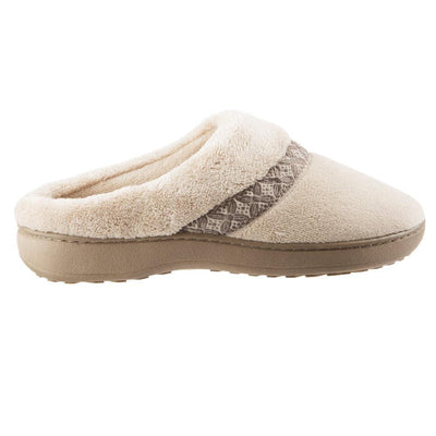 Women's Microterry Jenna Hoodback Slippers in Sandtrap Profile