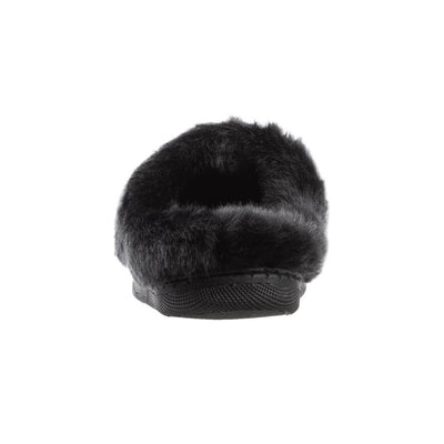 Girl's Wendi Hoodback Slippers in Black Heel View