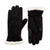 Women's Microsuede Touchscreen Gloves in Black Front and Back