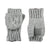 Women's Chunky Cable Knit Flip-Top Mittens in Heather (Grey) Front and Back