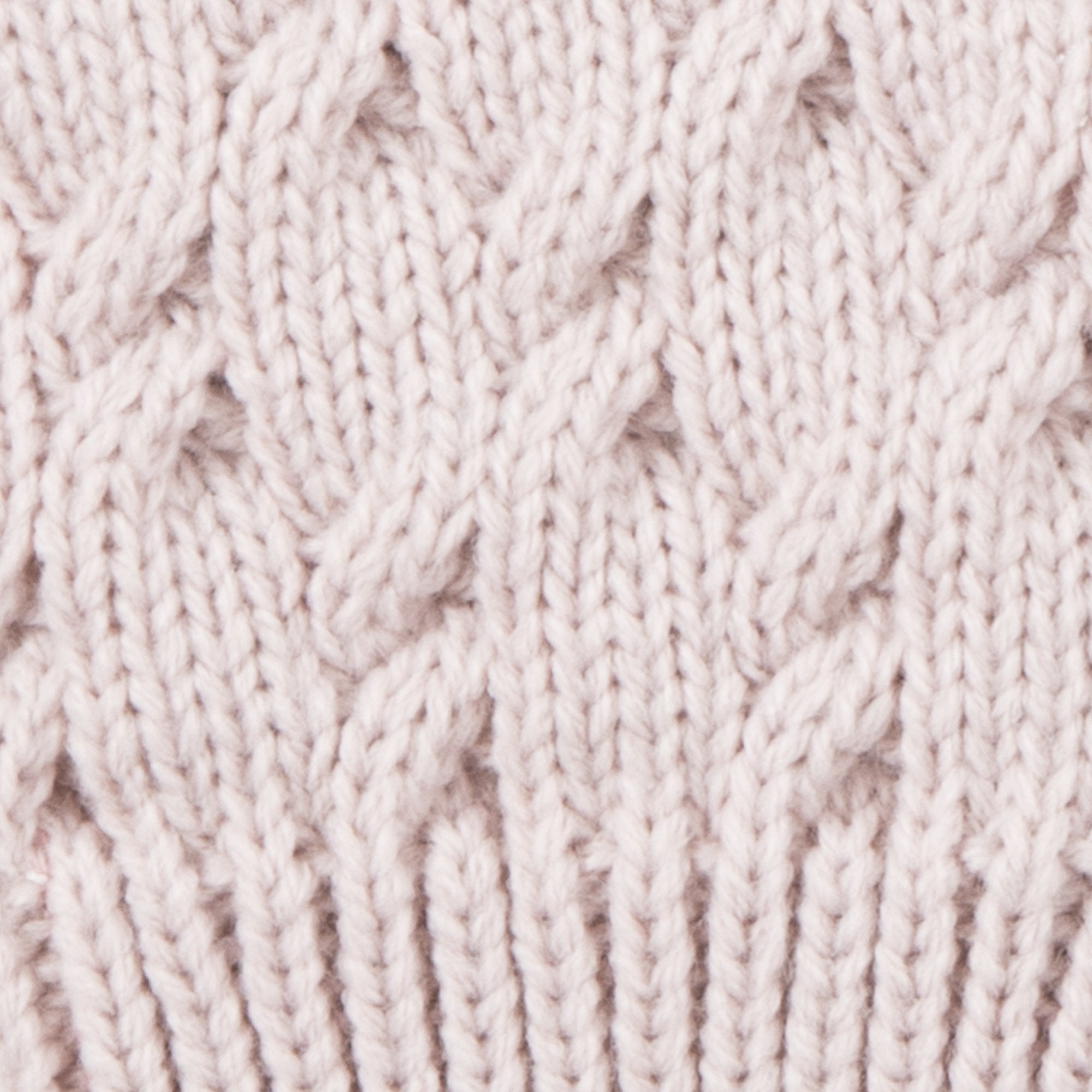 Women's Acrylic Fingerless Glove Cozies in Dusted Blush Cuff Detail