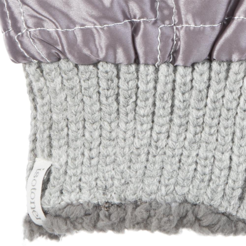 Women's Quilted Fingerless Glove Cozies in Dusty Lavender Cuff Details