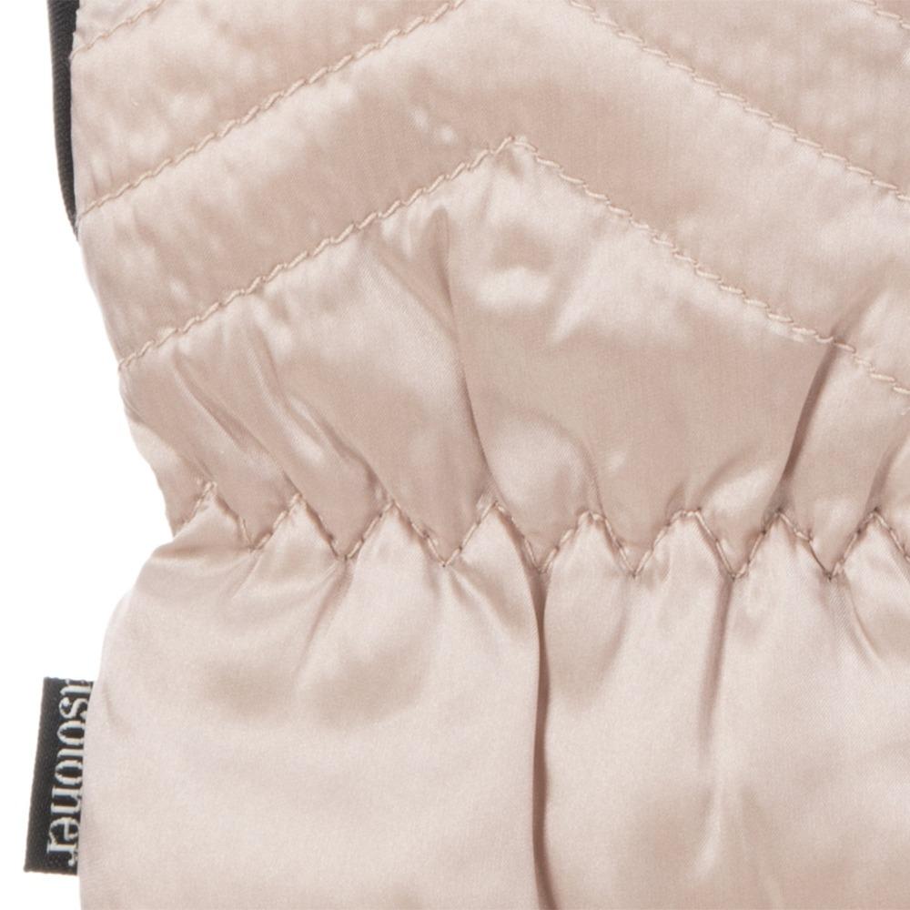 Women's Quilted Gloves with Double Lining in Dusted Blush Cuff Details
