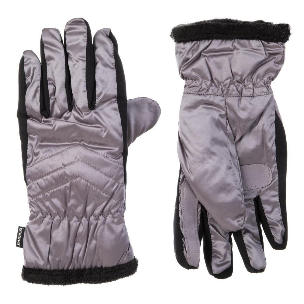 Women's Quilted Gloves with Double Lining in Dusty Lavender Front and Back
