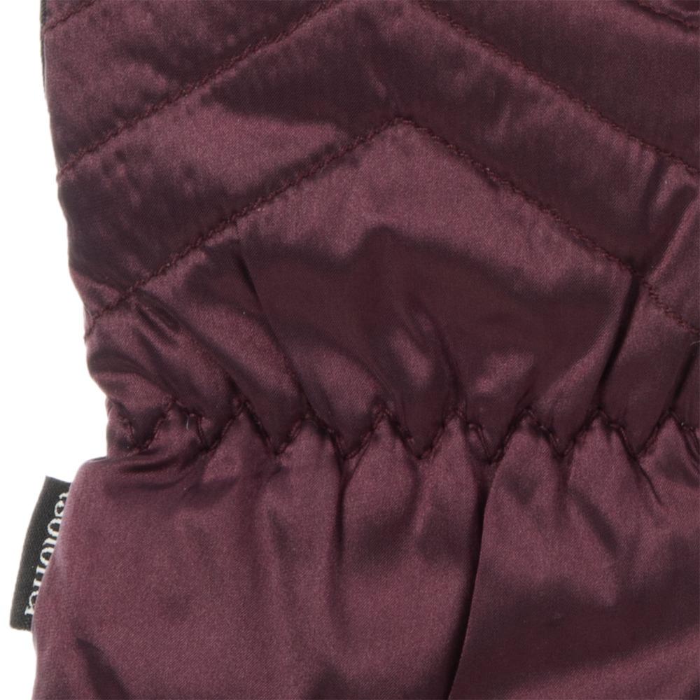 Women's Quilted Gloves with Double Lining Plum Cuff Detail