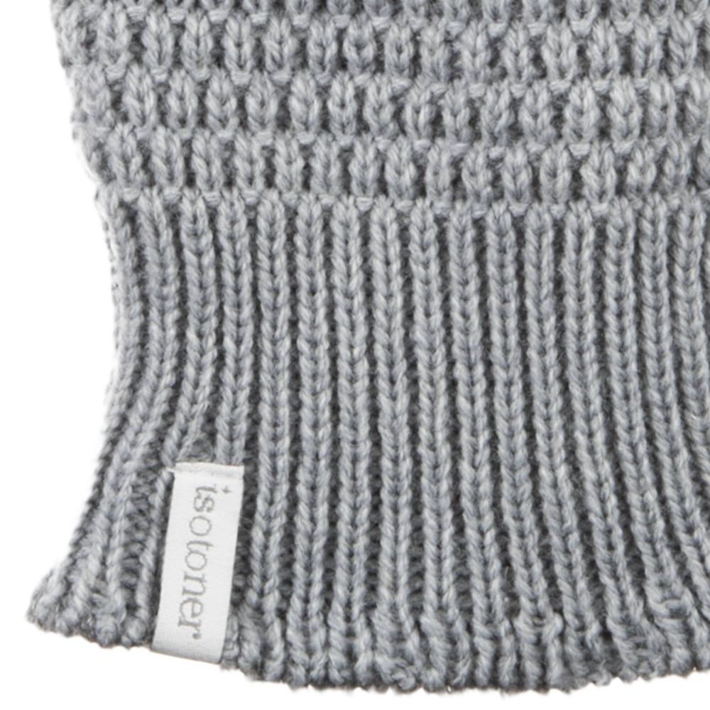 Women's Textured Knit Gloves in Heather (Grey) Cuff Detail