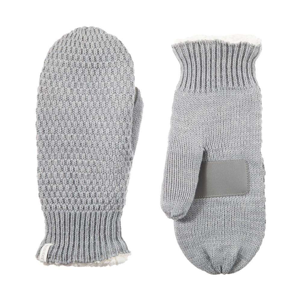 Women's Marled Knit Touchscreen Mittens Heather (Grey) Front and Back View