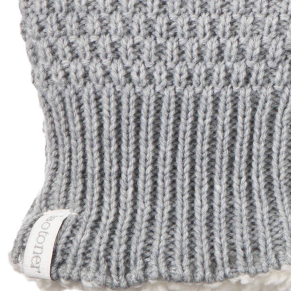 Women's Marled Knit Touchscreen Mittens in Heather (Grey) Cuff Detail
