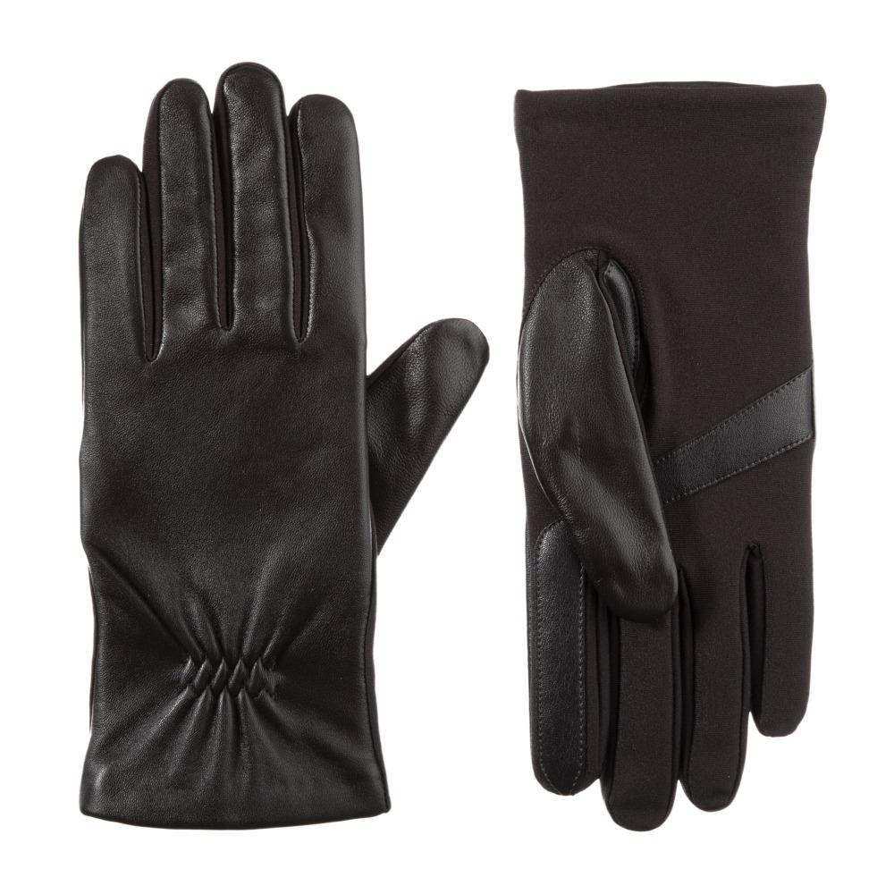 Women's Stretch Leather Touchscreen Gloves Black 2