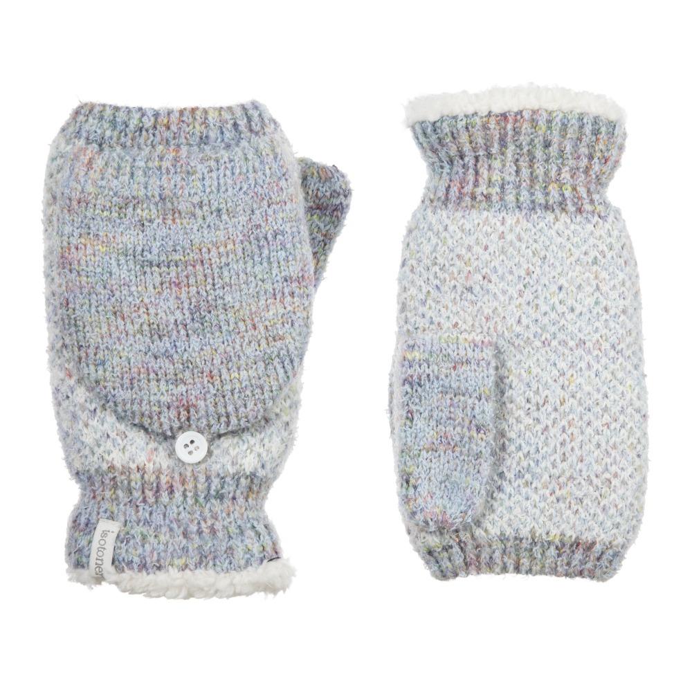 Women's Recycled RPET Flip-Top Gloves in Frost (Grey) Front and Back