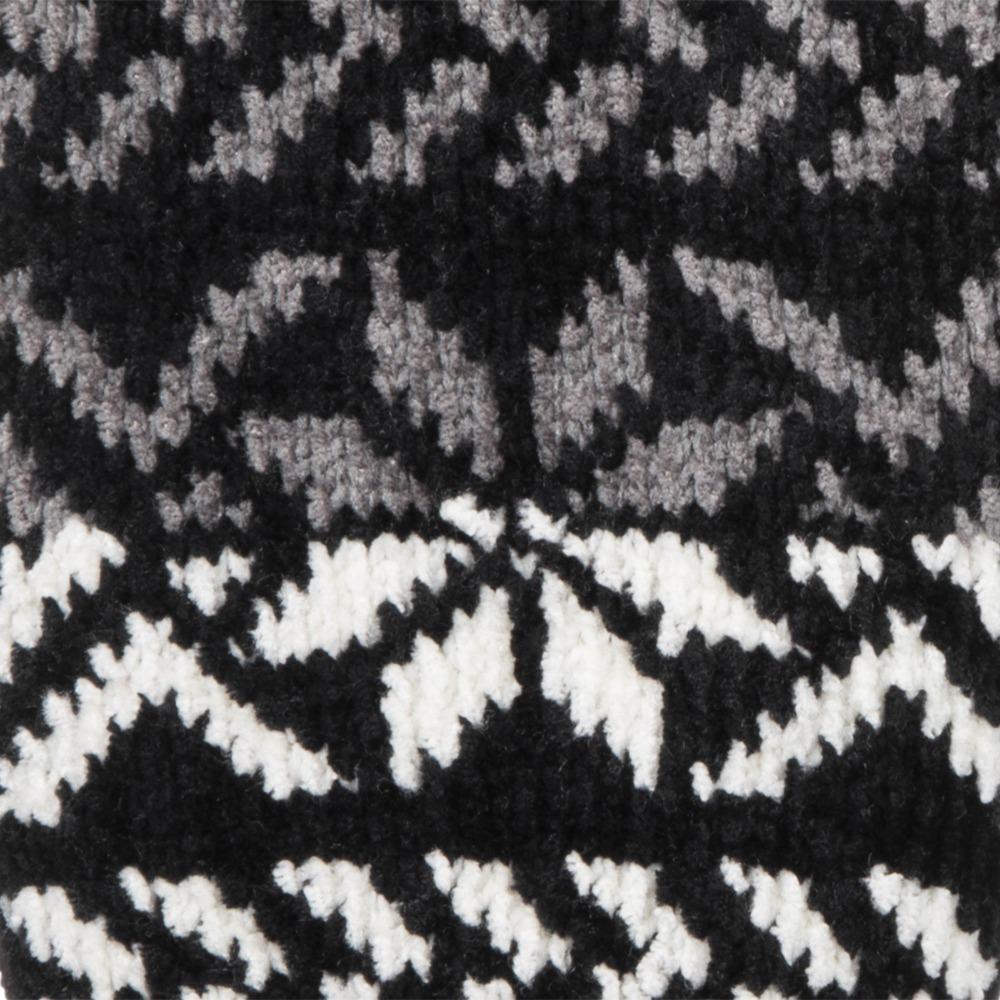 Women's Chenille Snowflake Gloves in Black Details