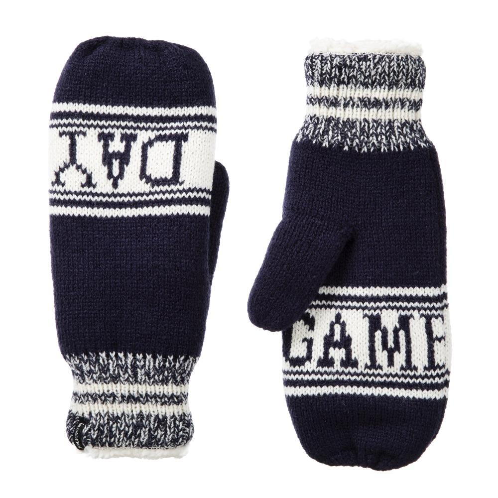 Women's Game Day Mittens Navy Blue Front and Back
