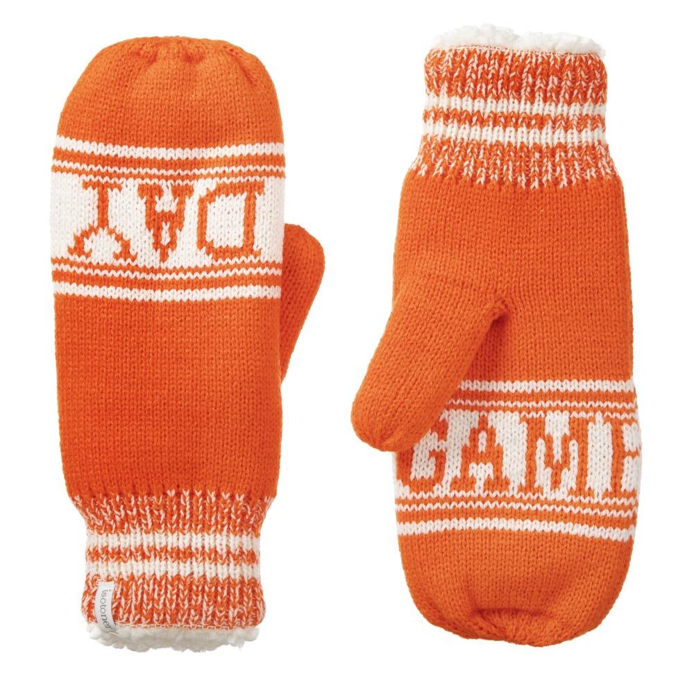 Women's Game Day Mittens Pumpkin (Orange) Front and Back