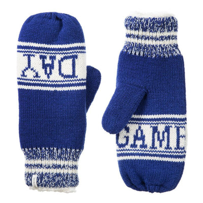 Women's Game Day Mittens Sapphire (Blue) Front and Back