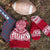 Women's Game Day Mittens Really Red flat with team accessories