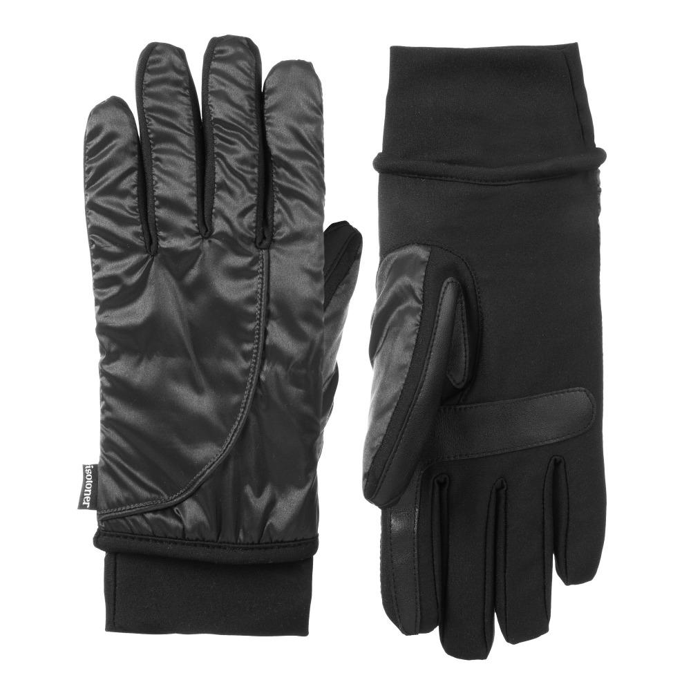 Women’s Insulated Stretch Modern Gloves pair in Black side by side