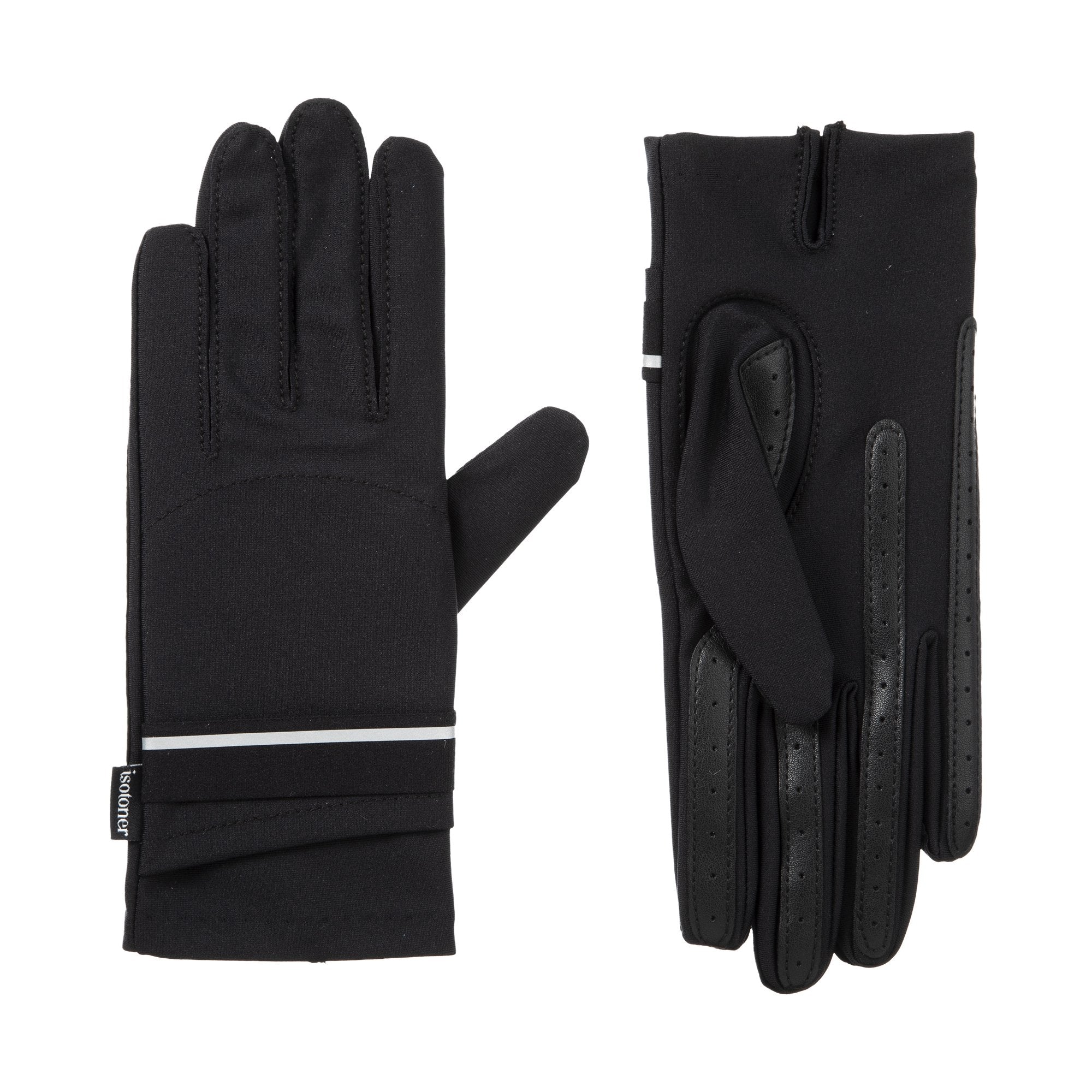 Women's Spandex Touchscreen Gloves with Pocket Black 1