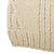 Women's Chenille Hat with Faux Fur Pom in Ivory close up on chenille fabric