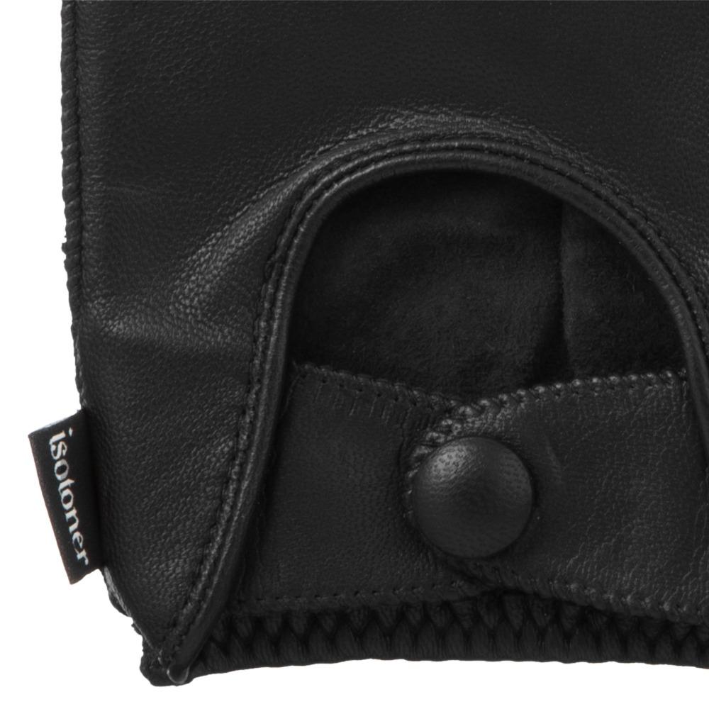 Men's Signature Smooth Leather Driving Gloves Cuff Details