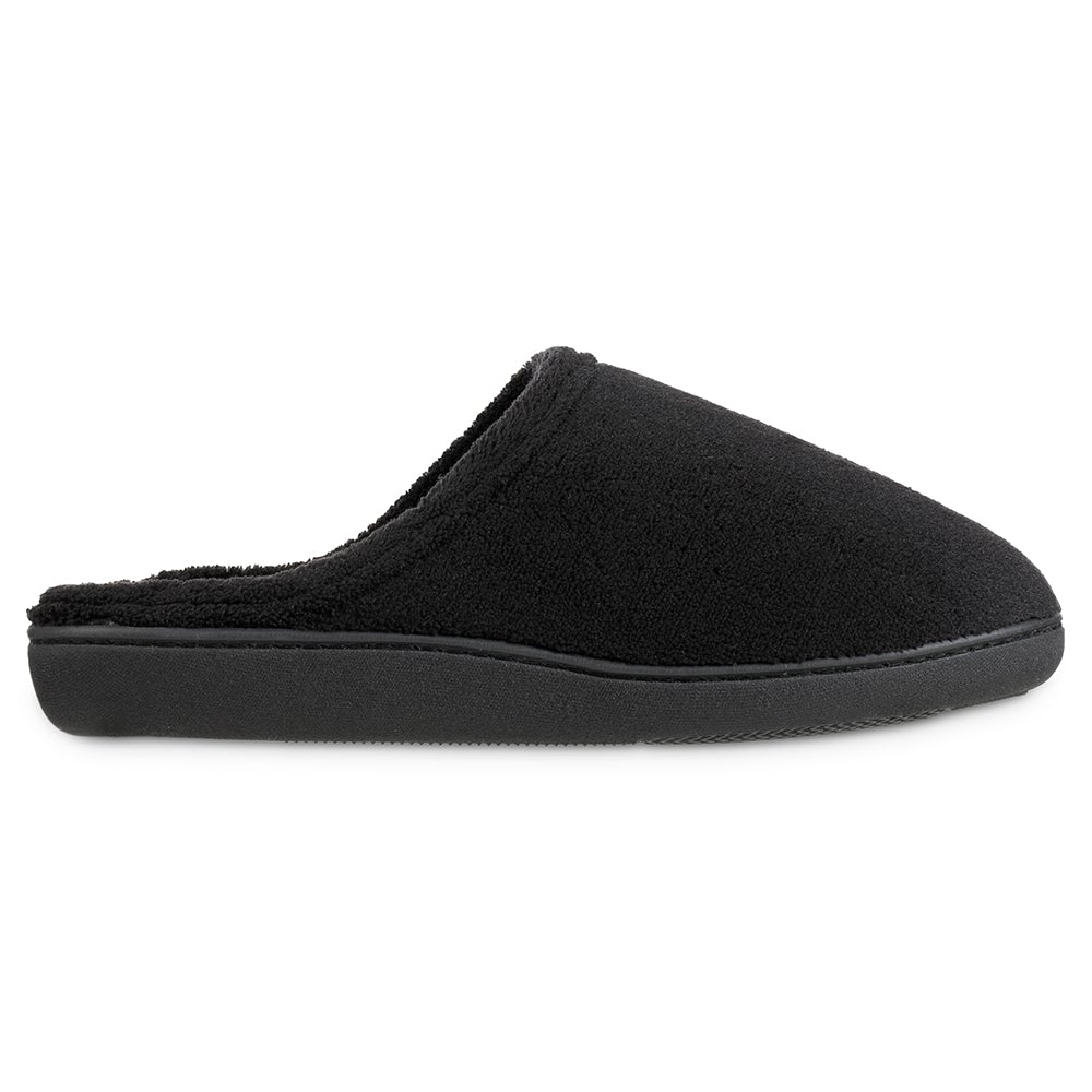 Women's Microterry Secret Sole Clog Slippers black side