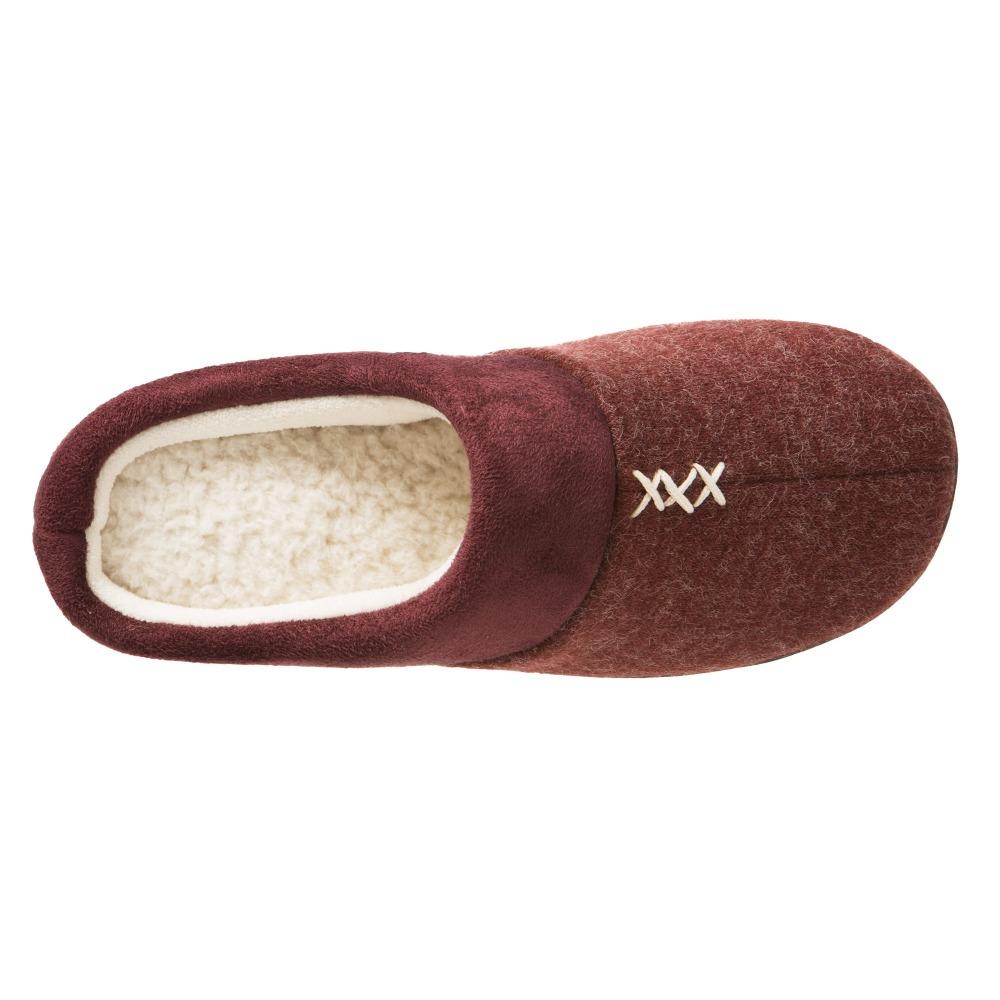 Women's Marisol Microsuede Knit Hoodback Slippers in Henna (Maroon) Inside Top View