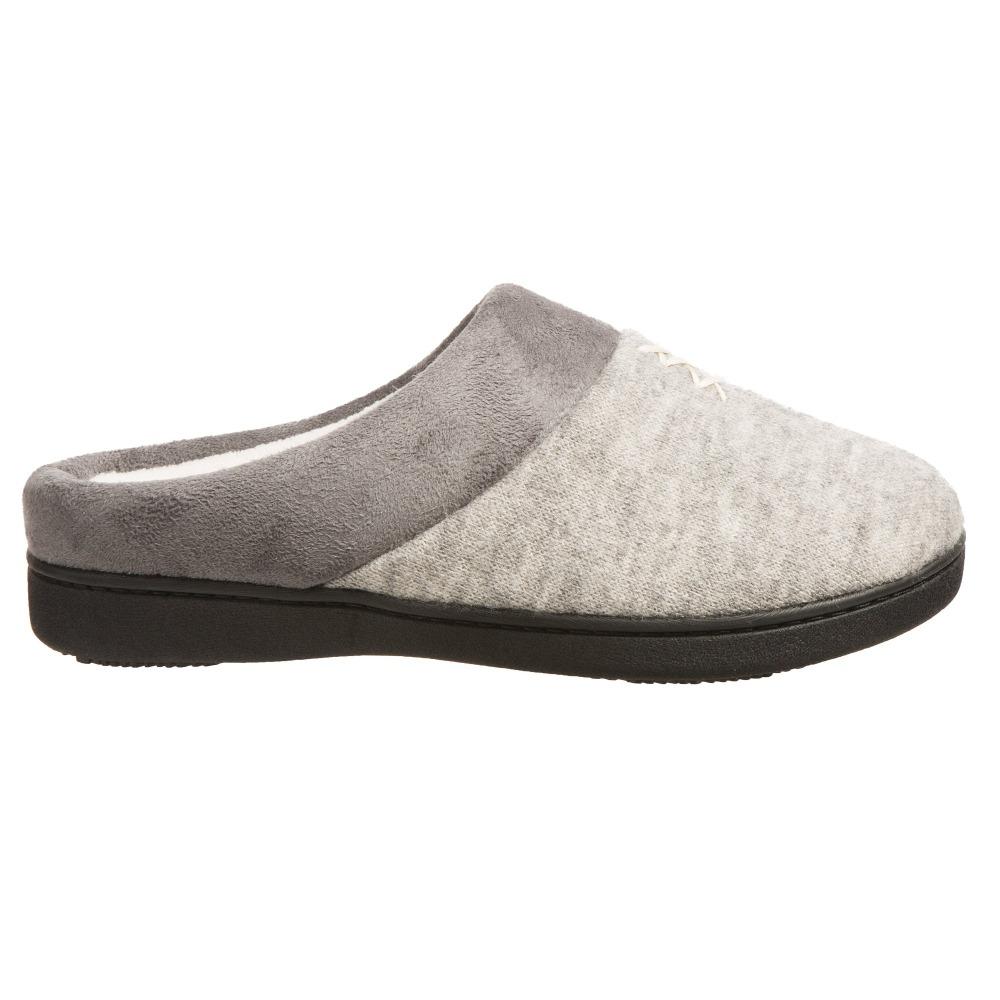 Women's Marisol Microsuede Knit Hoodback Slippers in Heather Grey Profile