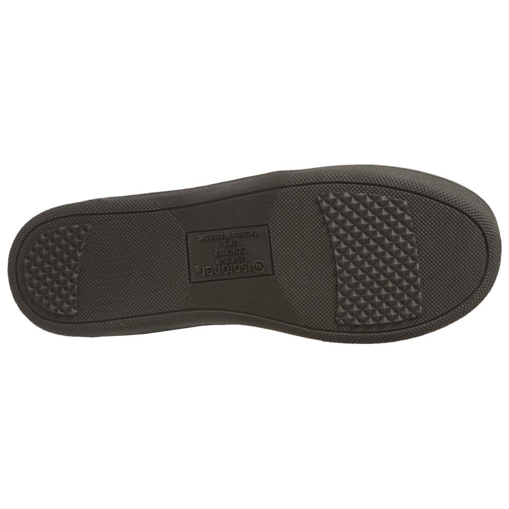 Women's Brandy Closed-Back Slippers in Black Bottom Sole Tread