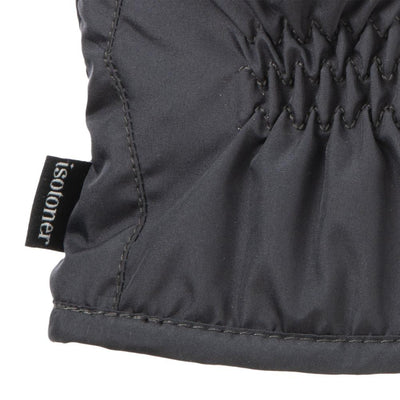 Men's Nylon Gloves with Pieced Back Black Heather Cuff Detail