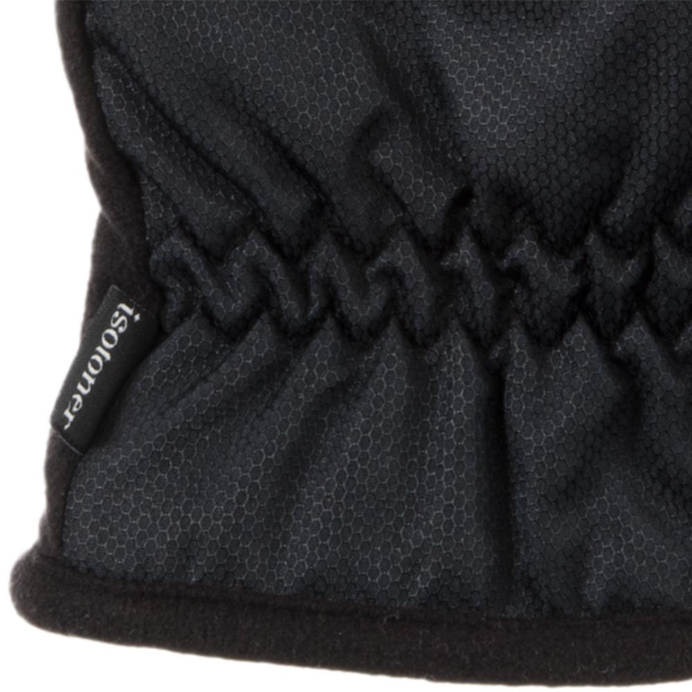 Men's Nylon & Fleece Gloves with Gathered Wrist in Black Cuff Detail