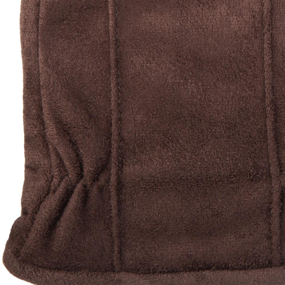 Men's Signature Microfiber Gloves with Back Draws in Brown Cuff Detail