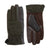Men's Faux Suede and Microfiber Gloves in Brown Front and Back View