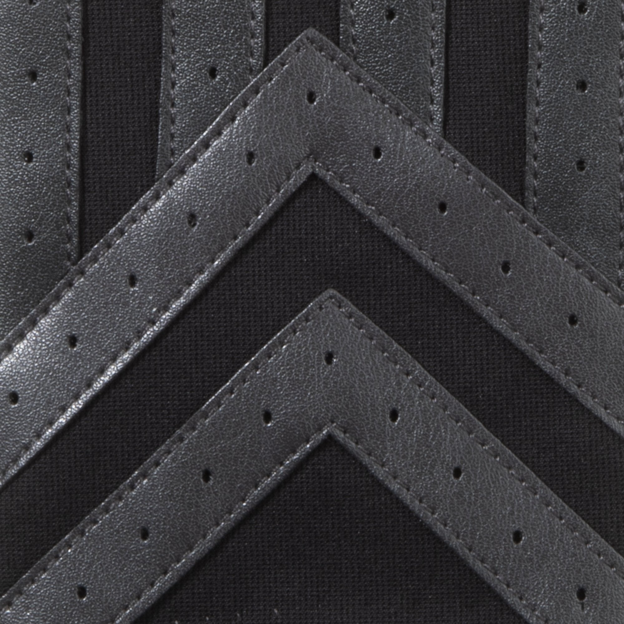 Men's Spandex Applique Chevron Gloves Charcoal Details