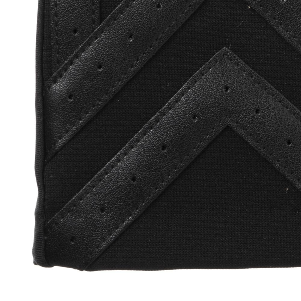 Men's Heritage Woven Applique Chevron Gloves in Black Cuff Details