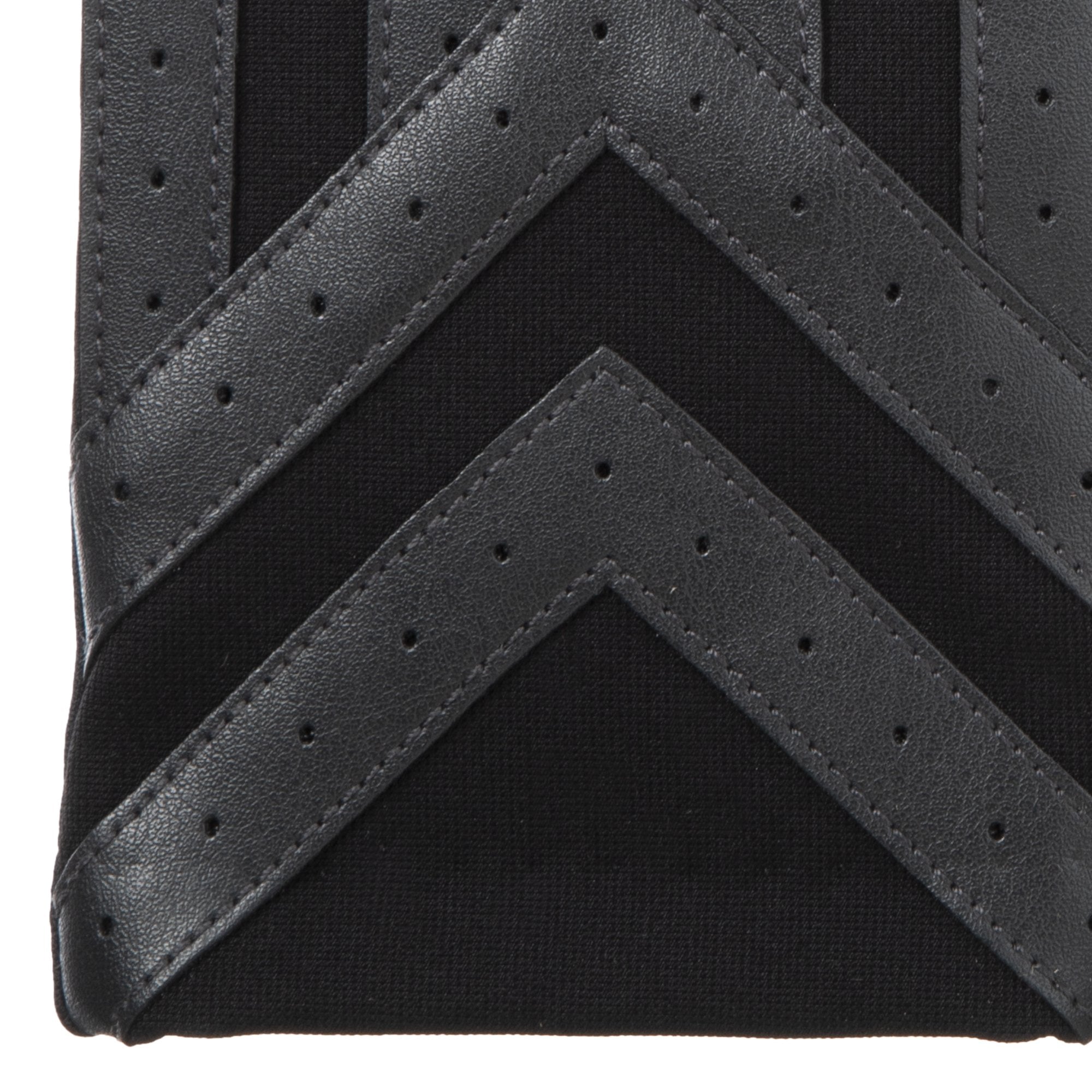 Men's Heritage Woven Applique Chevron Gloves Charcoal Cuff Details