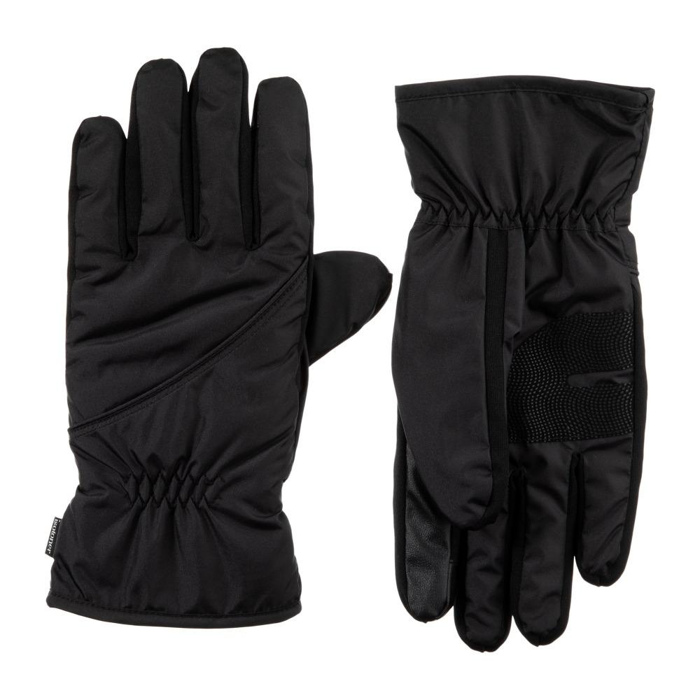 Men's Insulated Pieced Glove pair in Black side by side