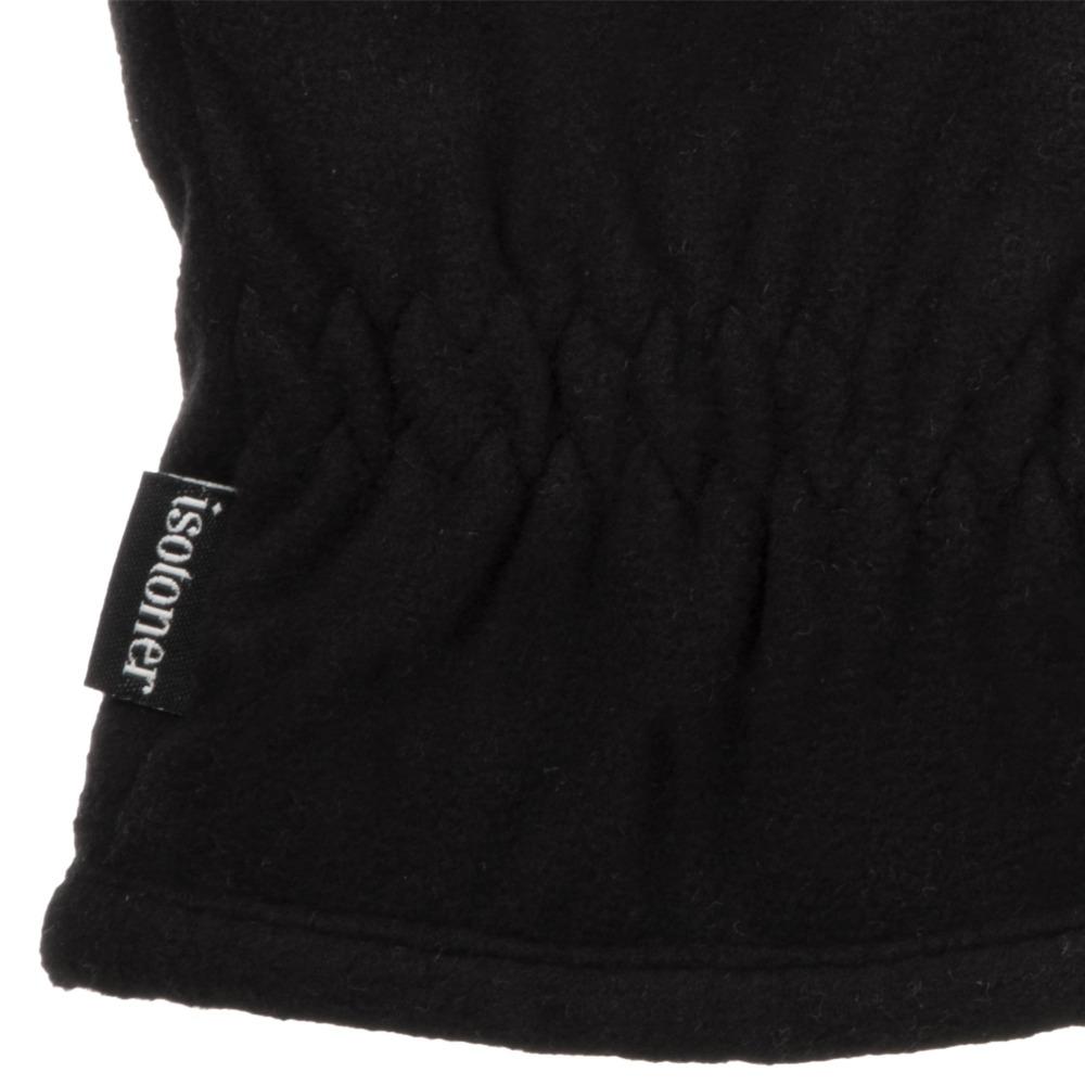 mens recycled stretch microsuede gloves detail shot in black